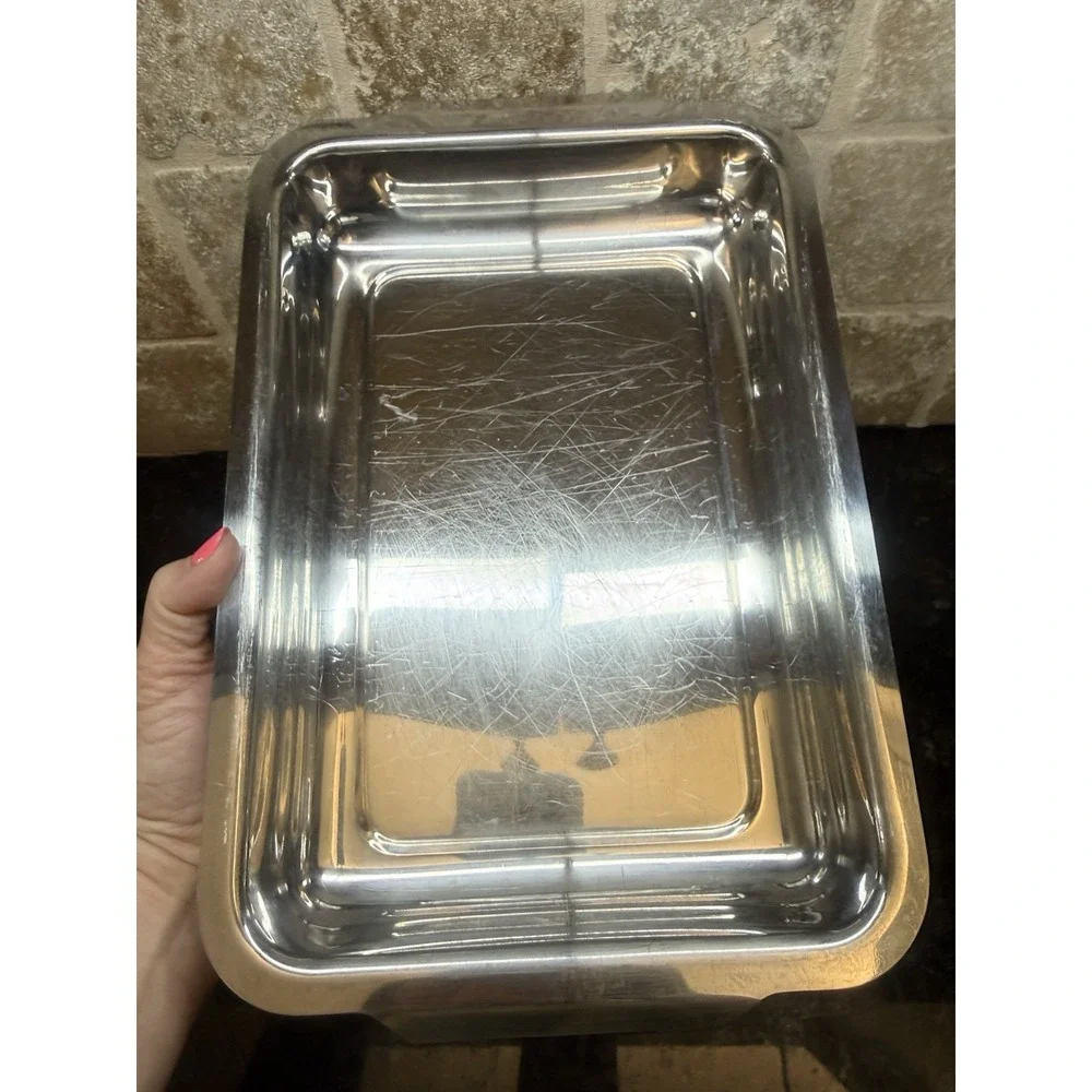 Guy Degrenne 18/10 Stainless Steel Cookware Baking Dish Pan Tray France 7x11x2